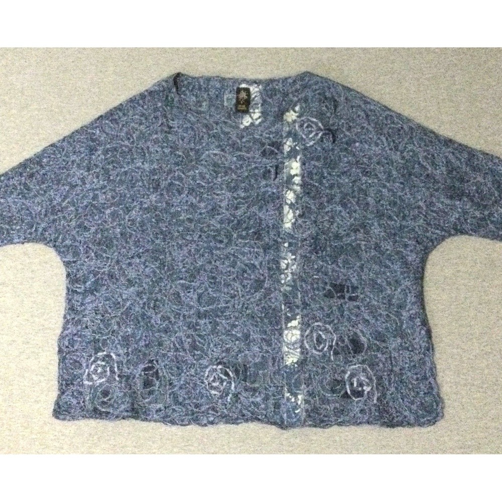 Diane Prekup Designer Fiber Art  blue see through XL